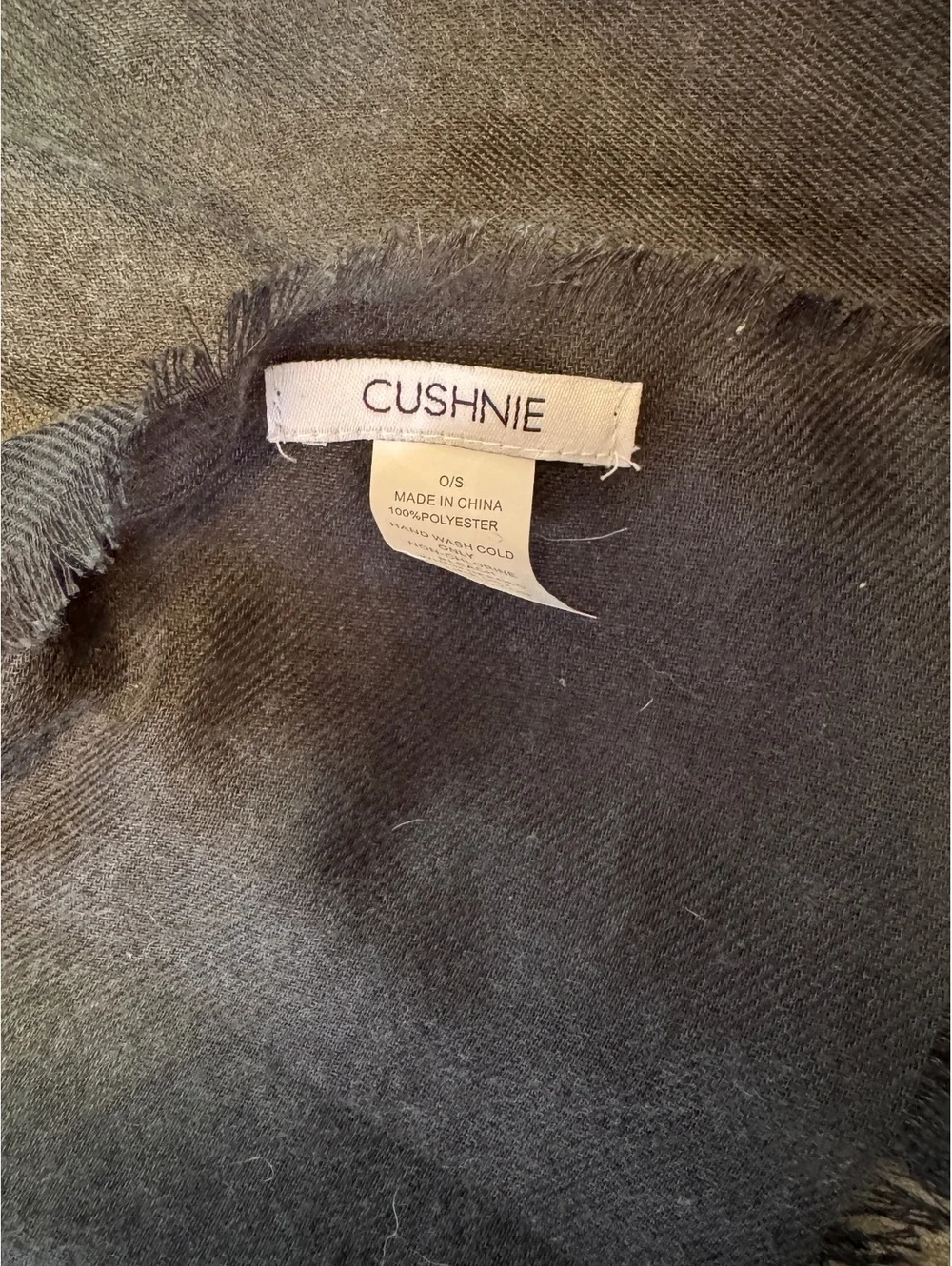 Cushnie Ombre Gradient Shawl Wrap Scarf in Black and White